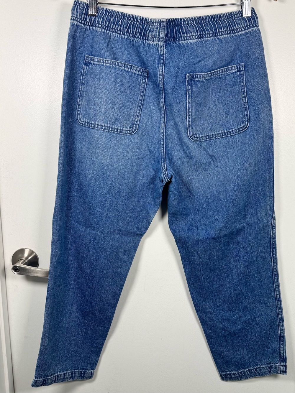 GAP Easy Jean Pull On Elastic Waist Denim Pants Women’s Medium Relaxed Coastal - Picture 5 of 5